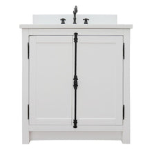 Load image into Gallery viewer, Bellaterra Home Vanity BellaTerra Home 31&quot; Single Vanity in Glacier Ash Finish with White Quartz Top and Rectangle Sink 400100-GA-WER