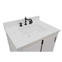 Load image into Gallery viewer, Bellaterra Home Vanity BellaTerra Home 31&quot; Single Vanity in Glacier Ash Finish with White Quartz Top and Rectangle Sink 400100-GA-WER