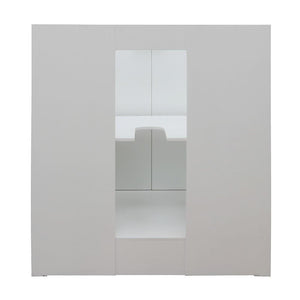 Bellaterra Home Vanity BellaTerra Home 31" Single vanity in Glacier Ash finish with White Quartz Top and Round Sink 400100-GA-WERD