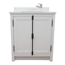 Load image into Gallery viewer, Bellaterra Home Vanity BellaTerra Home 31&quot; Single vanity in Glacier Ash finish with White Quartz Top and Round Sink 400100-GA-WERD