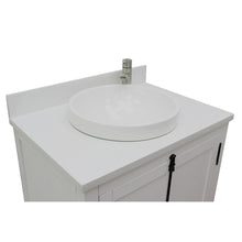 Load image into Gallery viewer, Bellaterra Home Vanity BellaTerra Home 31&quot; Single vanity in Glacier Ash finish with White Quartz Top and Round Sink 400100-GA-WERD