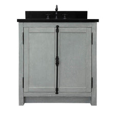 Load image into Gallery viewer, Bellaterra Home Vanity BellaTerra Home 31&quot; Single vanity in Gray Ash finish with Black Galaxy top and Oval Sink 400100-GYA-BGO