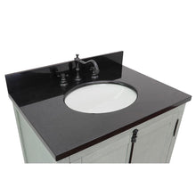 Load image into Gallery viewer, Bellaterra Home Vanity BellaTerra Home 31&quot; Single vanity in Gray Ash finish with Black Galaxy top and Oval Sink 400100-GYA-BGO