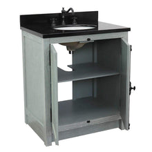 Load image into Gallery viewer, Bellaterra Home Vanity BellaTerra Home 31&quot; Single vanity in Gray Ash finish with Black Galaxy top and Oval Sink 400100-GYA-BGO