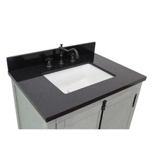 Load image into Gallery viewer, Bellaterra Home Vanity BellaTerra Home 31&quot; Single vanity in Gray Ash finish with Black Galaxy top and Rectangle Sink 400100-GYA-BGR