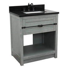 Load image into Gallery viewer, Bellaterra Home Vanity BellaTerra Home 31&quot; Single vanity in Gray Ash finish with Black Galaxy top and Rectangle Sink 400101-GYA-BGR