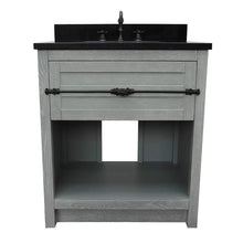 Load image into Gallery viewer, Bellaterra Home Vanity BellaTerra Home 31&quot; Single vanity in Gray Ash finish with Black Galaxy top and Rectangle Sink 400101-GYA-BGR