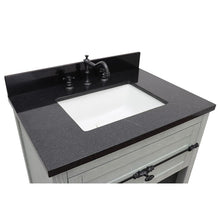 Load image into Gallery viewer, Bellaterra Home Vanity BellaTerra Home 31&quot; Single vanity in Gray Ash finish with Black Galaxy top and Rectangle Sink 400101-GYA-BGR