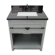 Load image into Gallery viewer, Bellaterra Home Vanity BellaTerra Home 31&quot; Single vanity in Gray Ash finish with Black Galaxy top and Rectangle Sink 400101-GYA-BGR