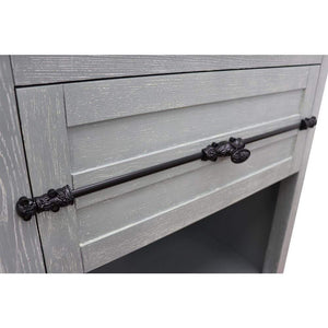 Bellaterra Home Vanity BellaTerra Home 31" Single vanity in Gray Ash finish with Black Galaxy top and Rectangle Sink 400101-GYA-BGR
