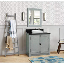 Load image into Gallery viewer, Bellaterra Home Vanity BellaTerra Home 31&quot; Single vanity in Gray Ash finish with Black Galaxy top and Round Sink 400100-GYA-BGRD