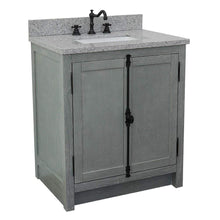 Load image into Gallery viewer, Bellaterra Home Vanity BellaTerra Home 31&quot; Single vanity in Gray Ash finish with Gray granite top and Rectangle Sink 400100-GYA-GYR