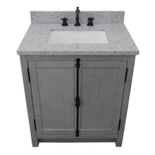 Load image into Gallery viewer, Bellaterra Home Vanity BellaTerra Home 31&quot; Single vanity in Gray Ash finish with Gray granite top and Rectangle Sink 400100-GYA-GYR