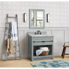 Load image into Gallery viewer, Bellaterra Home Vanity BellaTerra Home 31&quot; Single vanity in Gray Ash finish with Gray granite top and Rectangle Sink 400101-GYA-GYR