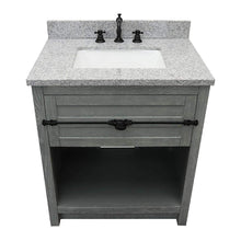 Load image into Gallery viewer, Bellaterra Home Vanity BellaTerra Home 31&quot; Single vanity in Gray Ash finish with Gray granite top and Rectangle Sink 400101-GYA-GYR
