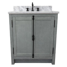 Load image into Gallery viewer, Bellaterra Home Vanity BellaTerra Home 31&quot; Single vanity in Gray Ash finish with White Carrara top and Rectangle Sink 400100-GYA-WMR