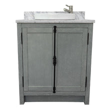 Load image into Gallery viewer, Bellaterra Home Vanity BellaTerra Home 31&quot; Single vanity in Gray Ash finish with White Carrara top and Round Sink 400100-GYA-WMRD