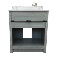 Load image into Gallery viewer, Bellaterra Home Vanity BellaTerra Home 31&quot; Single vanity in Gray Ash finish with White Carrara top and Round Sink 400101-GYA-WMRD