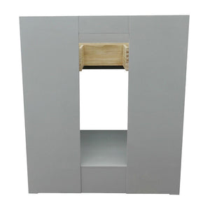Bellaterra Home Vanity BellaTerra Home 31" Single vanity in Gray Ash finish with White Carrara top and Round Sink 400101-GYA-WMRD
