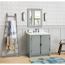 Load image into Gallery viewer, Bellaterra Home Vanity BellaTerra Home 31&quot; Single vanity in Gray Ash finish with White Quartz top and Oval Sink 400100-GYA-WEO
