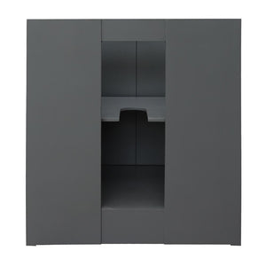 Bellaterra Home Vanity BellaTerra Home 31" Single vanity in Gray Ash finish with White Quartz top and Rectangle Sink 400100-GYA-WER