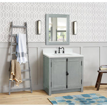 Load image into Gallery viewer, Bellaterra Home Vanity BellaTerra Home 31&quot; Single vanity in Gray Ash finish with White Quartz top and Rectangle Sink 400100-GYA-WER