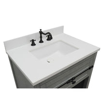 Load image into Gallery viewer, Bellaterra Home Vanity BellaTerra Home 31&quot; Single vanity in Gray Ash finish with White Quartz top and Rectangle Sink 400101-GYA-WER