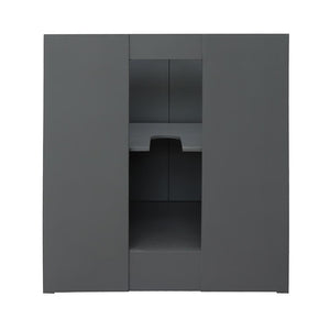 Bellaterra Home Vanity BellaTerra Home 31" Single vanity in Gray Ash finish with White Quartz top and Round Sink 400100-GYA-WERD