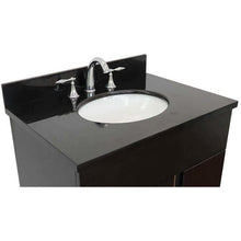 Load image into Gallery viewer, Bellaterra Home Vanity BellaTerra Home 31&quot; Single vanity in Silvery Brown finish with Black Galaxy top and Oval Sink 400200-SB-BGO