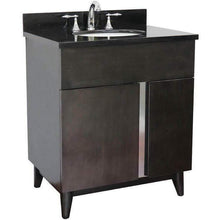 Load image into Gallery viewer, Bellaterra Home Vanity BellaTerra Home 31&quot; Single vanity in Silvery Brown finish with Black Galaxy top and Oval Sink 400200-SB-BGO