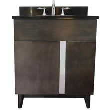 Load image into Gallery viewer, Bellaterra Home Vanity BellaTerra Home 31&quot; Single vanity in Silvery Brown finish with Black Galaxy top and Oval Sink 400200-SB-BGO