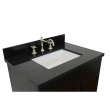 Load image into Gallery viewer, Bellaterra Home Vanity BellaTerra Home 31&quot; Single vanity in Silvery Brown finish with Black Galaxy top and Rectangle Sink 400200-SB-BGR