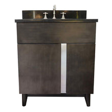Load image into Gallery viewer, Bellaterra Home Vanity BellaTerra Home 31&quot; Single vanity in Silvery Brown finish with Black Galaxy top and Rectangle Sink 400200-SB-BGR