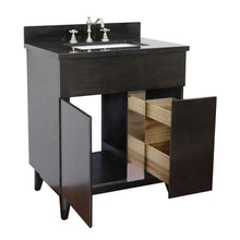 Load image into Gallery viewer, Bellaterra Home Vanity BellaTerra Home 31&quot; Single vanity in Silvery Brown finish with Black Galaxy top and Rectangle Sink 400200-SB-BGR