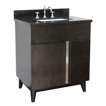 Load image into Gallery viewer, Bellaterra Home Vanity BellaTerra Home 31&quot; Single vanity in Silvery Brown finish with Black Galaxy top and Rectangle Sink 400200-SB-BGR