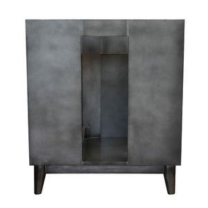 Bellaterra Home Vanity BellaTerra Home 31" Single vanity in Silvery Brown finish with Black Galaxy top and Rectangle Sink 400200-SB-BGR