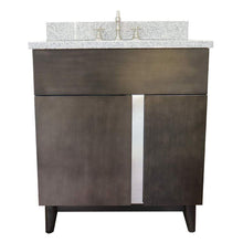 Load image into Gallery viewer, Bellaterra Home Vanity BellaTerra Home 31&quot; Single vanity in Silvery Brown finish with Gray granite top and Oval Sink 400200-SB-GYO