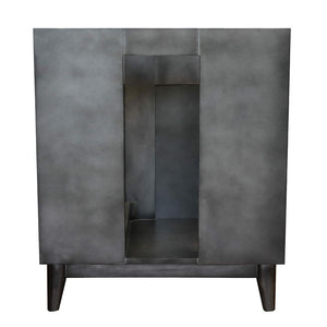 Bellaterra Home Vanity BellaTerra Home 31" Single vanity in Silvery Brown finish with Gray granite top and Oval Sink 400200-SB-GYO