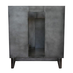 Bellaterra Home Vanity BellaTerra Home 31" Single vanity in Silvery Brown finish with White Carrara top and Rectangle Sink 400200-SB-WMR