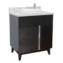 Load image into Gallery viewer, Bellaterra Home Vanity BellaTerra Home 31&quot; Single vanity in Silvery Brown finish with White Carrara top and Round Sink 400200-SB-WMRD