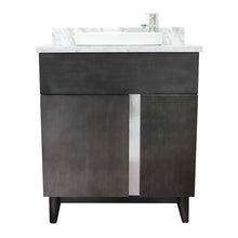 Load image into Gallery viewer, Bellaterra Home Vanity BellaTerra Home 31&quot; Single vanity in Silvery Brown finish with White Carrara top and Round Sink 400200-SB-WMRD