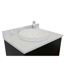 Load image into Gallery viewer, Bellaterra Home Vanity BellaTerra Home 31&quot; Single vanity in Silvery Brown finish with White Carrara top and Round Sink 400200-SB-WMRD