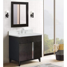 Load image into Gallery viewer, Bellaterra Home Vanity BellaTerra Home 31&quot; Single vanity in Silvery Brown finish with White Quartz top and Rectangle Sink 400200-SB-WER