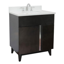 Load image into Gallery viewer, Bellaterra Home Vanity BellaTerra Home 31&quot; Single vanity in Silvery Brown finish with White Quartz top and Rectangle Sink 400200-SB-WER