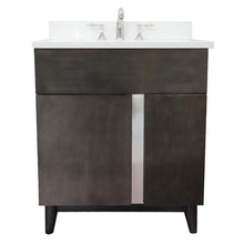 Load image into Gallery viewer, Bellaterra Home Vanity BellaTerra Home 31&quot; Single vanity in Silvery Brown finish with White Quartz top and Rectangle Sink 400200-SB-WER
