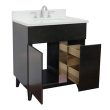 Load image into Gallery viewer, Bellaterra Home Vanity BellaTerra Home 31&quot; Single vanity in Silvery Brown finish with White Quartz top and Rectangle Sink 400200-SB-WER