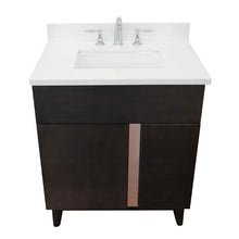 Load image into Gallery viewer, Bellaterra Home Vanity BellaTerra Home 31&quot; Single vanity in Silvery Brown finish with White Quartz top and Rectangle Sink 400200-SB-WER