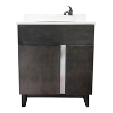 Load image into Gallery viewer, Bellaterra Home Vanity BellaTerra Home 31&quot; Single vanity in Silvery Brown finish with White Quartz top and Round Sink 400200-SB-WERD