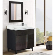 Load image into Gallery viewer, Bellaterra Home Vanity BellaTerra Home 31&quot; Single vanity in Silvery Brown finish with White Quartz top and Round Sink 400200-SB-WERD
