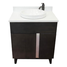 Load image into Gallery viewer, Bellaterra Home Vanity BellaTerra Home 31&quot; Single vanity in Silvery Brown finish with White Quartz top and Round Sink 400200-SB-WERD